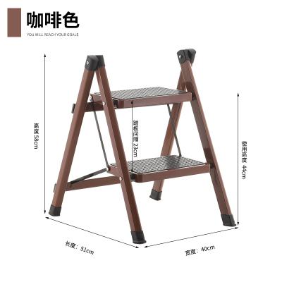 Escalera plegable pequeña antideslizante escalera plegable dorada gigante escalera de seguridad escalera de paso bajo taburete para lavar el coche rodamiento de 100kg: 10