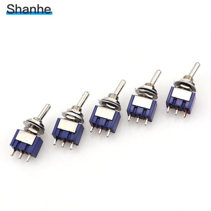6A 125V AC Switch 10pcs SPDT Mini Es - 3-Pin 2 Position ON/ON 6A 125V AC MTS-102 Toggle Switch