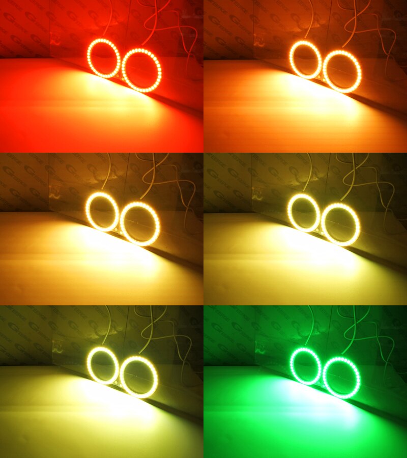 For Yamaha R1 YZF-R1 2004 2005 2006 2007 Excellent RF Bluetooth APP Multi-Color Ultra bright RGB LED Angel Eyes Halo Ring