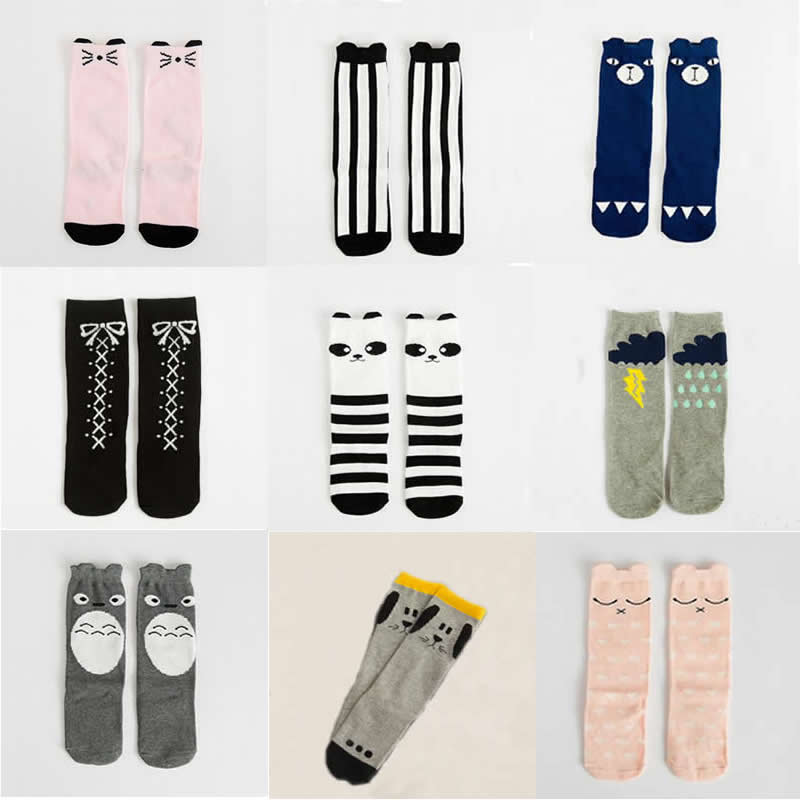 Mädchen Socken knie hohe Kinder Baby Nette bär panda druck Baumwolle Socken bein wärmt herbst tuch junge knie socke kleinkind socke