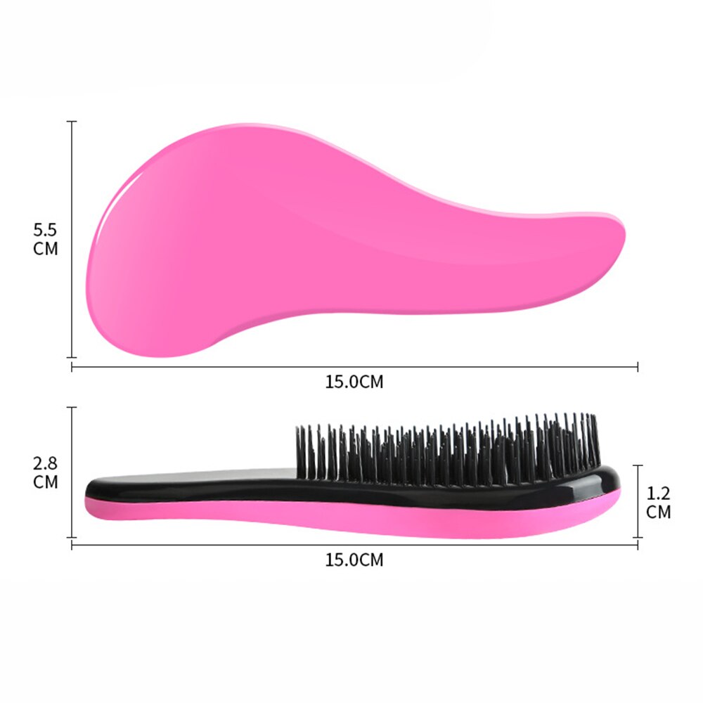 Mango de cepillo mágico antiestático para el pelo peine para desenredar, ducha, electrochapado, peine de masaje, utensilio de peluquería