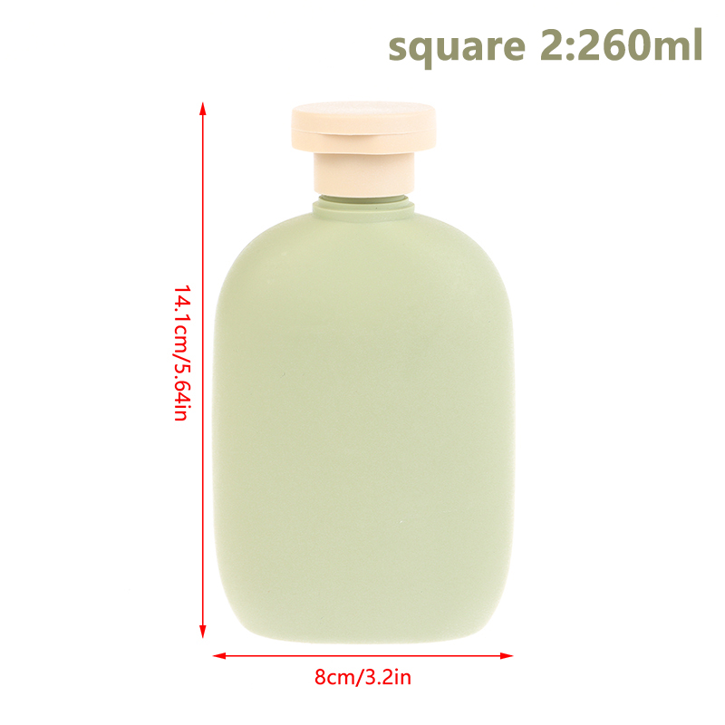 1pcs 100ML-500ML Avocado Green Plastic Shampoo Shower Gel Foaming Soap Dispensers Refillable Bottles Flip Lotion Bottles: light green