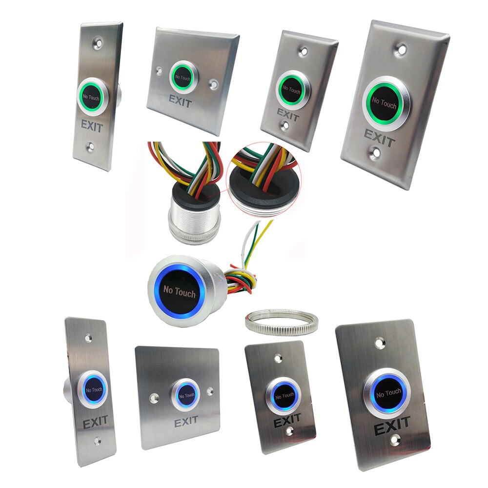 Touchless Door Access Control Release Switch IR Contactless No Touch Infrared Exit Button