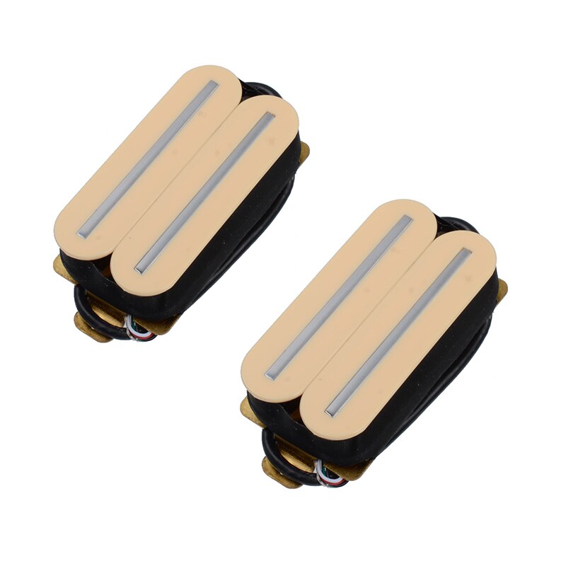 1 Set Electric Guitar Humbucker Dual Coill Dual Rail Guitar Bridge Pickup with 57mm Steel Pole Black White Ivory Green Red: Ivory 1 set