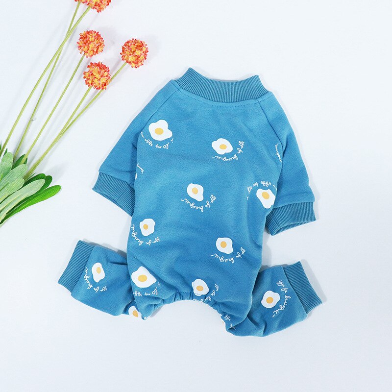 Mono con capucha para perro, ropa para perros, bulldog francés, , pijama: Azul / XXXL