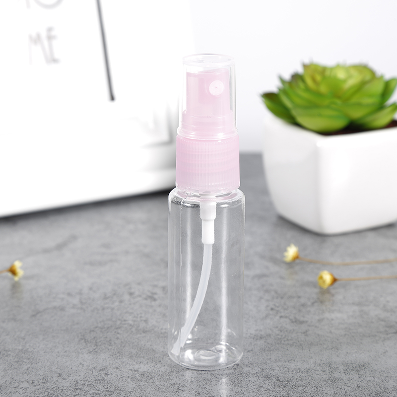 5 uds 20ml atomizador de Perfume de plástico transparente Mini botellas de Spray vacías cosméticos envases de maquillaje botellas de viaje de Color al azar