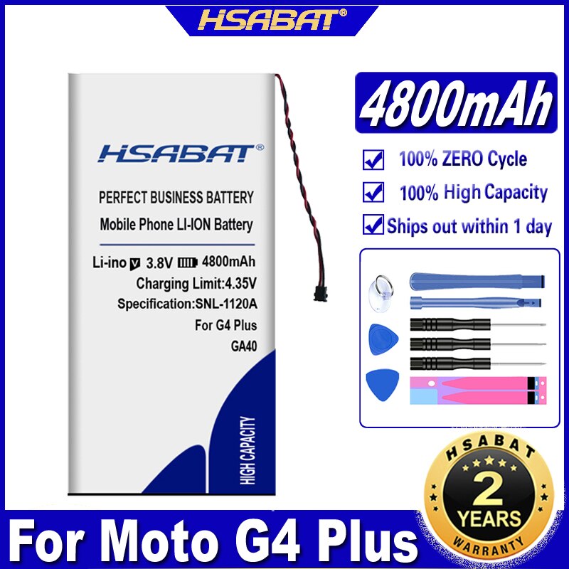 Hsabat 4800 mah  ga40 akku motorola moto  g4 for  g4 plus  xt1625 xt1622 xt1642 xt1640 xt1626 xt1644 xt1643 snn 5970a