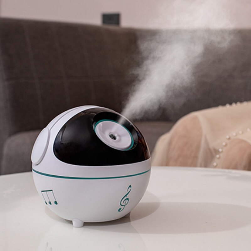 Mini purificateur d'air musical à led, lampe chromatique, vaporisateur ultrasonique pour la maison, humidificateur à tasse elfe, usb, veilleuse de bureau silencieuse