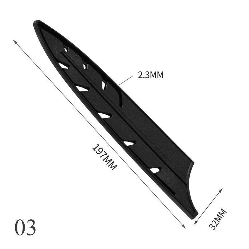 Fourreau de protection en plastique pour couteau de Chef , couteau de cuisine Multi Style noir, fournitures de protection des bords des couteaux, étui de protection des lames: 03