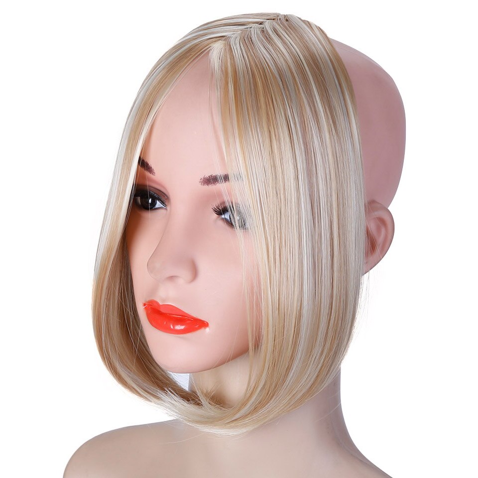 Long Bangs Clip In on Front Hair Bang Side Fringe Hair Extension Natural Synthetic Bangs Hair Accessories for Women