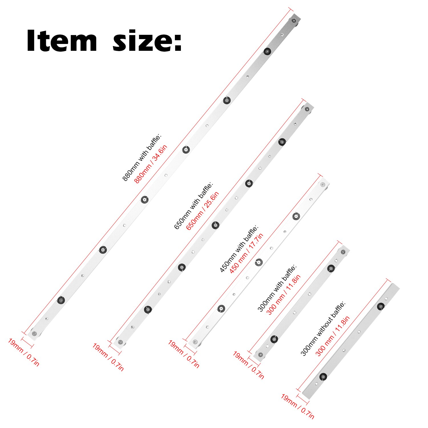 Universal Push Handle For Woodworking Limit Refit Woodworking Slide Bar Miter Bar Aluminium Alloy Woodworking Tools For Woodwork