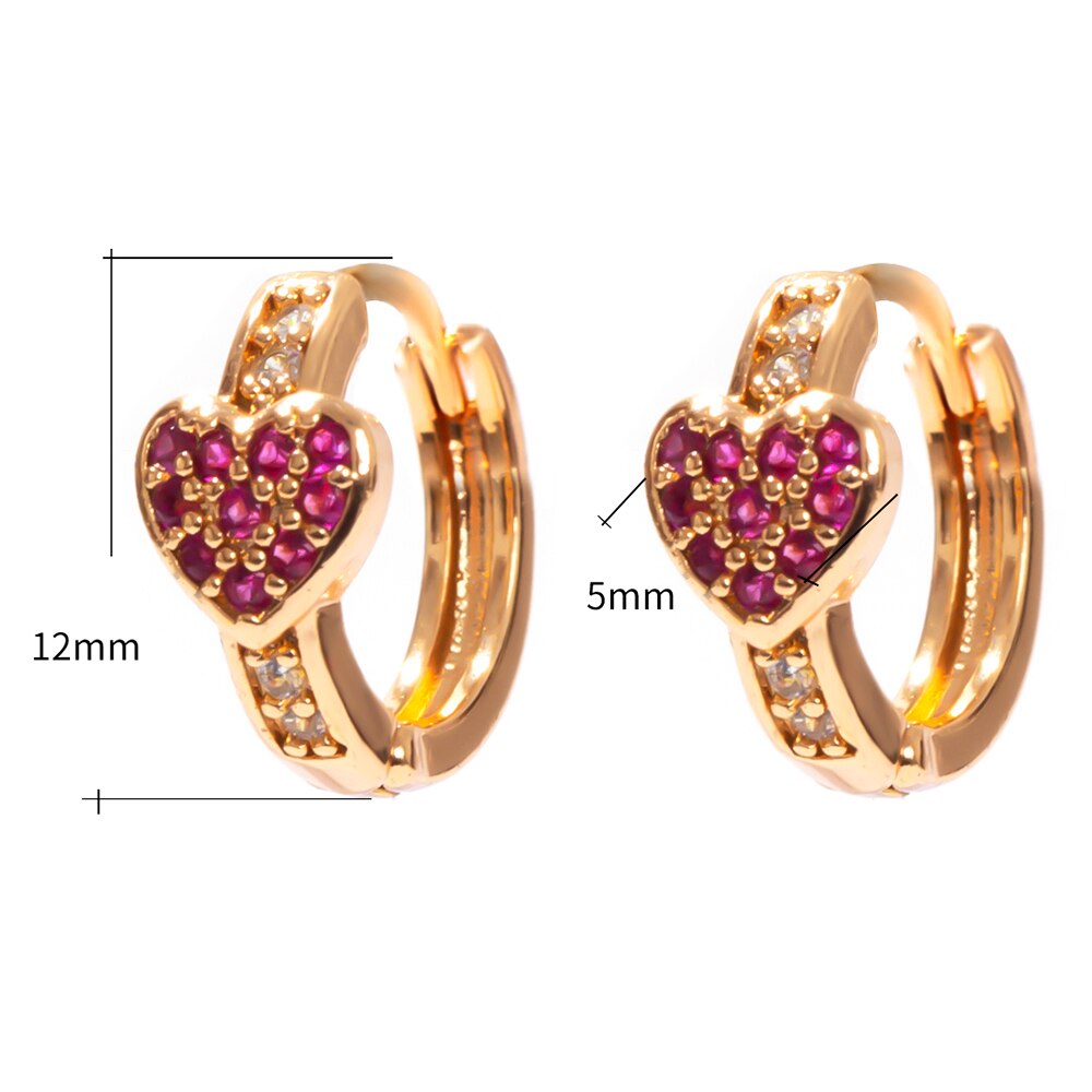 Essff adorável doce coração design brincos de argola para mulheres meninas piercing círculo brinco delicado pequenos presentes acessórios jóias: FY0071R