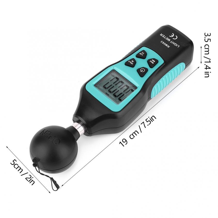 Digital Portable RM063 High Accuracy Digital LCD Light Meter Luxmeter Illuminometer Photometer