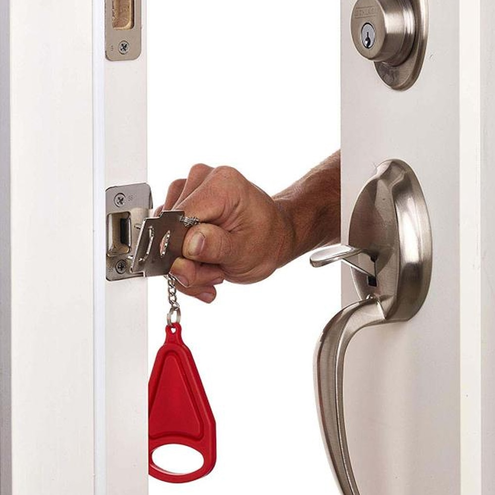 Portable Hotel Door Lock Locks Additional Safety Door Lockdown Lock Inside Security Device Supplies for Travel Home School