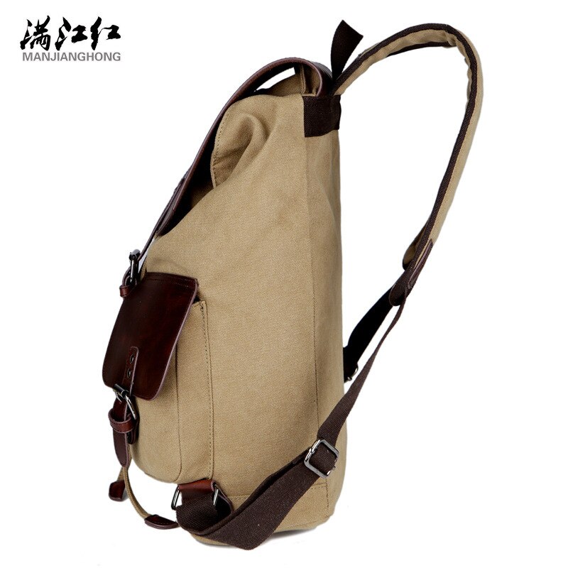 Vintage Canvas Rugzak Mannen Rugzakken Leisure Rugzak Reizen Schooltas Laptop Rugzak Mannen Vintage Schouder Bookbags Retro Tas