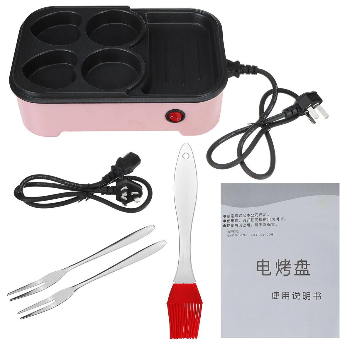 Multifunction Electric Egg Pancake Steak Grill Smokeless Indoor Electric Grill Plate Electric Skillet with Non-stick Frying Pan