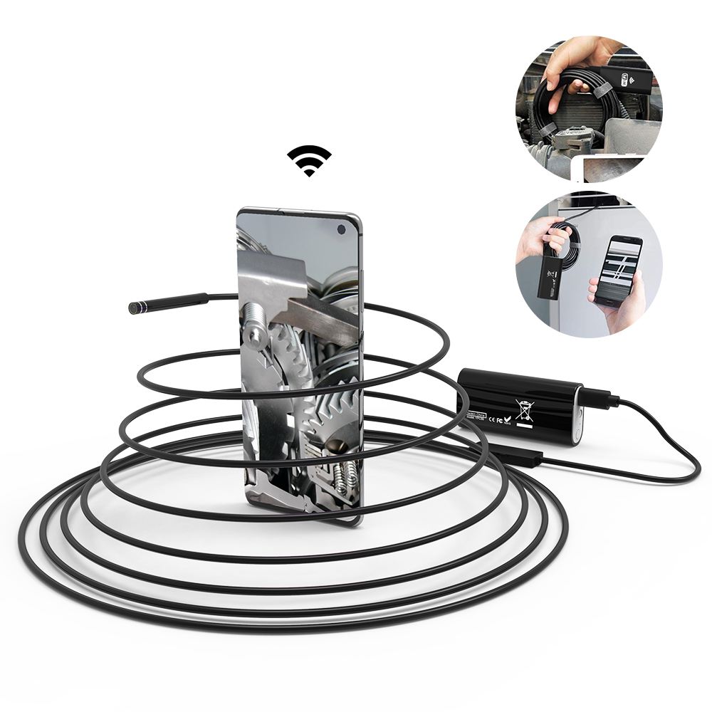 DIGOO DG-YPC99 5.5mm 720P 2 mégapixels Smart WIFI endoscope 3 en 1 caméra d'inspection 1M/3M/5M câble avec 6 LED