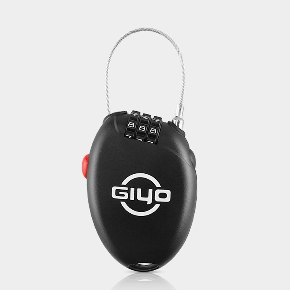 Mini Bicycle Lock Bike Helmet Anti-theft Locks 3 Digits Combination Password Road Bike Telescopic Cable Lock Cycling Lock