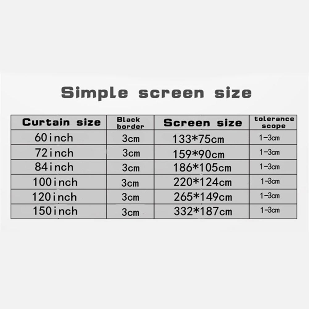 Viugreum Projector Simple Folding Screen Portable Home Outdoor KTV Office 3d HD Projector Screen Projection Screen PC Office