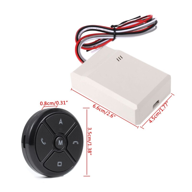 Universele Auto Stuurwiel Controller 10Key Muziek Draadloze Dvd Gps Navigatie Stuurwiel Radio Afstandsbediening Knoppen