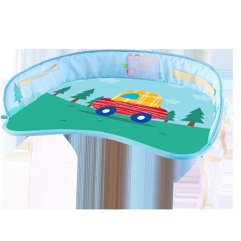 Kinderen Draagbare Plaat Tafel Voor Auto Kind Tafel Opslag Baby-autozitje Cartoon Kinderwagen Kinderen Speelgoed Voedsel Water Houder Bureau: taxi