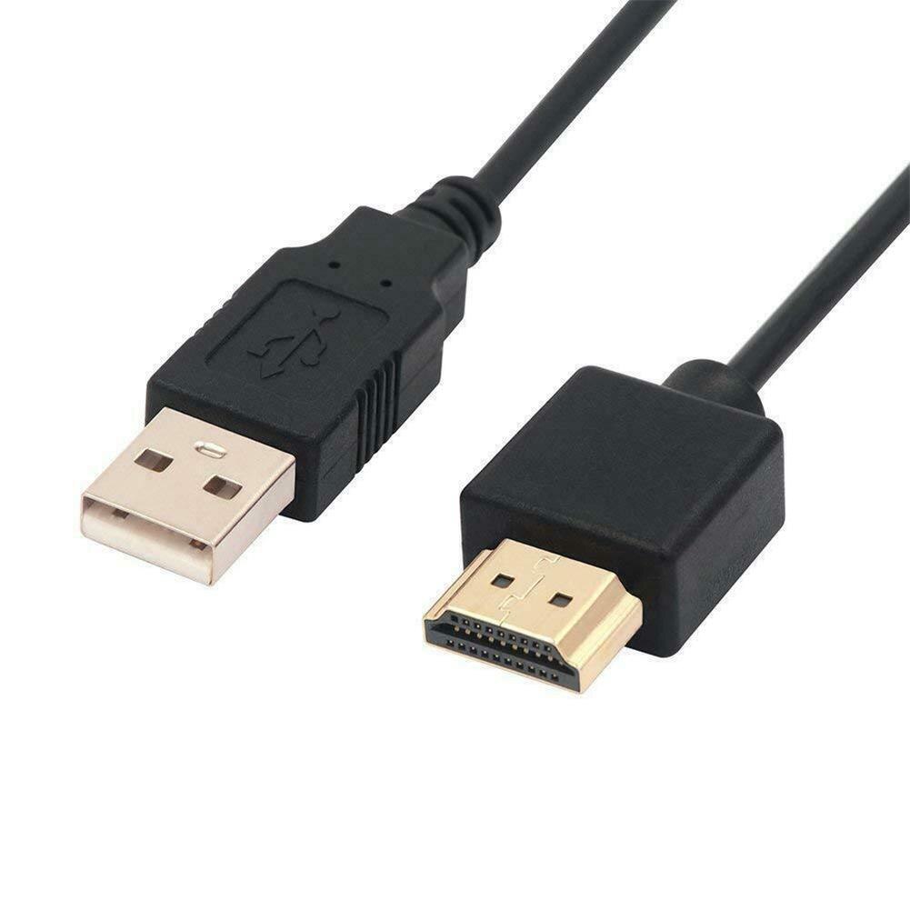 Laptop USB Power Cable to HDMI Male to Male Charger Charging Cable Splitter Adapter for Smart Device