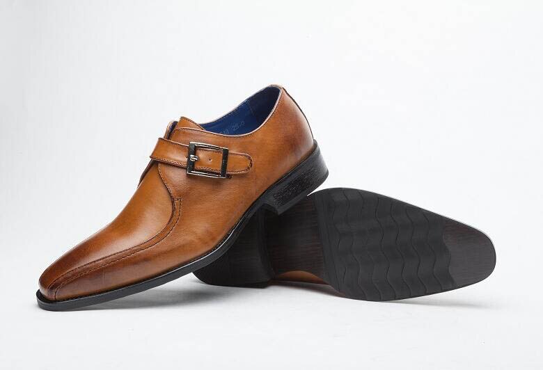 Britain mænd klassisk munk strop flats kjole elegance gentleman sko mandlig bryllup hjemkomst aften brudgom gallasko