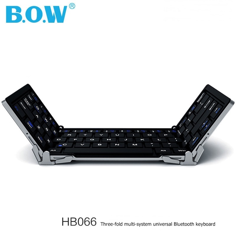 BOOG HB066 drievoudige Opvouwbare Multi-systeem Universele Draagbare Bluetooth 3.0 toetsenbord
