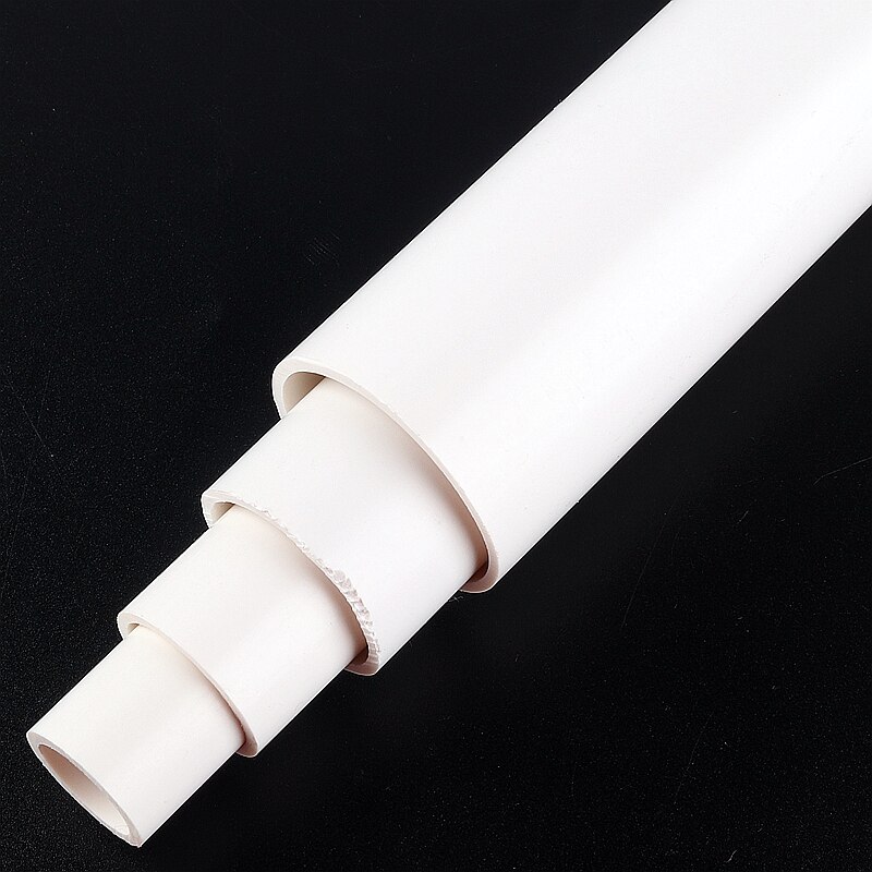 1-2pcs 20mm-110mm Outer Diameter White PVC Pipe Agriculture Drainage Home Garden Irrigation Tube Fish Tank Water Pipe 48-50cm