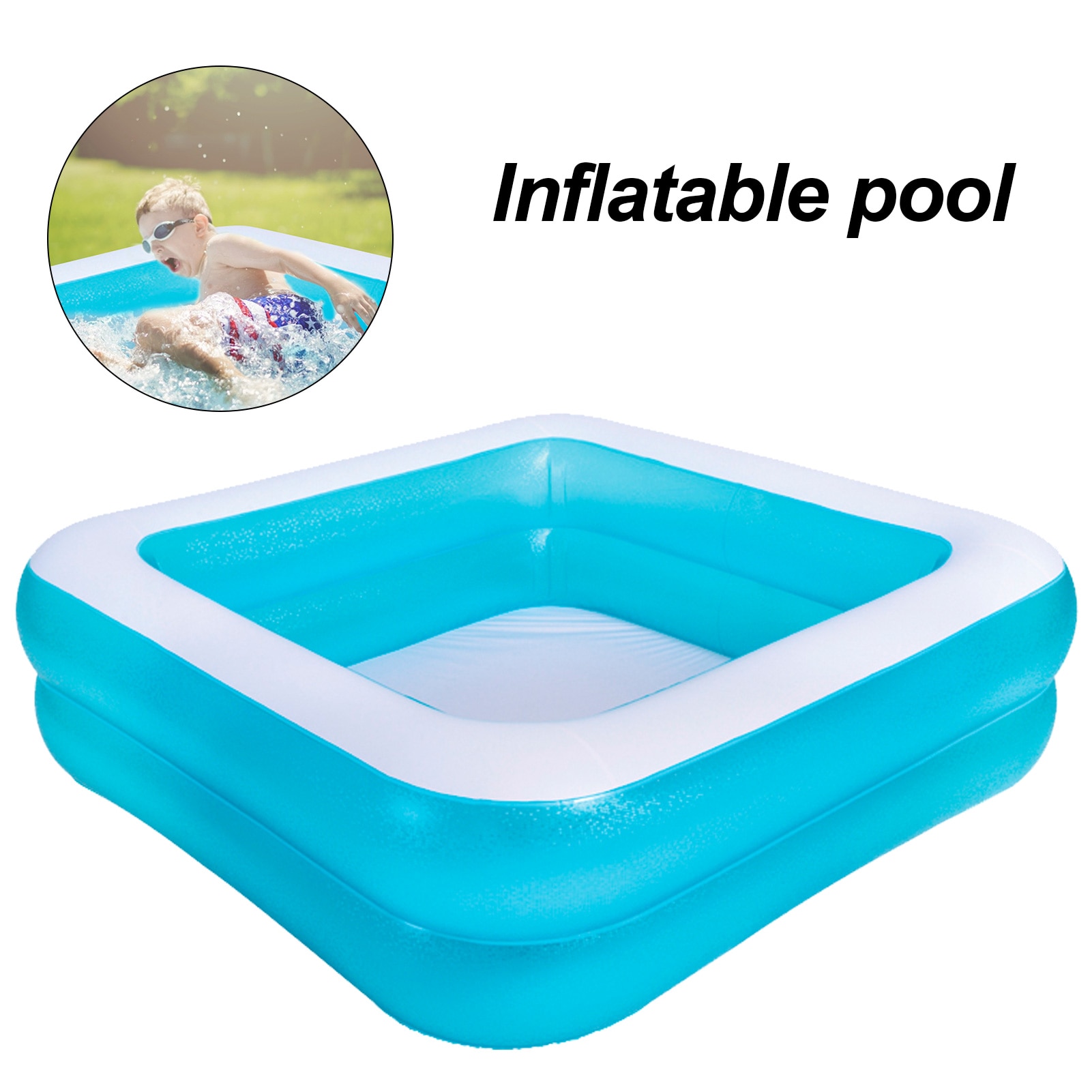 Kinderen Opblaasbaar Zwembad Breking Ice Blue Square Water Wastafel Met Reparatie Patch Voor Thuis Leveringen Ch