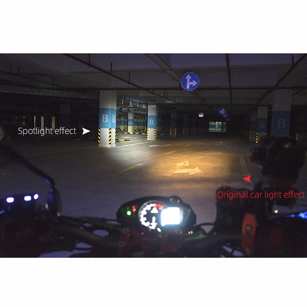 Spirit Beast-L7 Universal Motorcycle LED Spotlight 10W High Brightness Spot Light Motorbike External Flashing Auxiliary Lamp