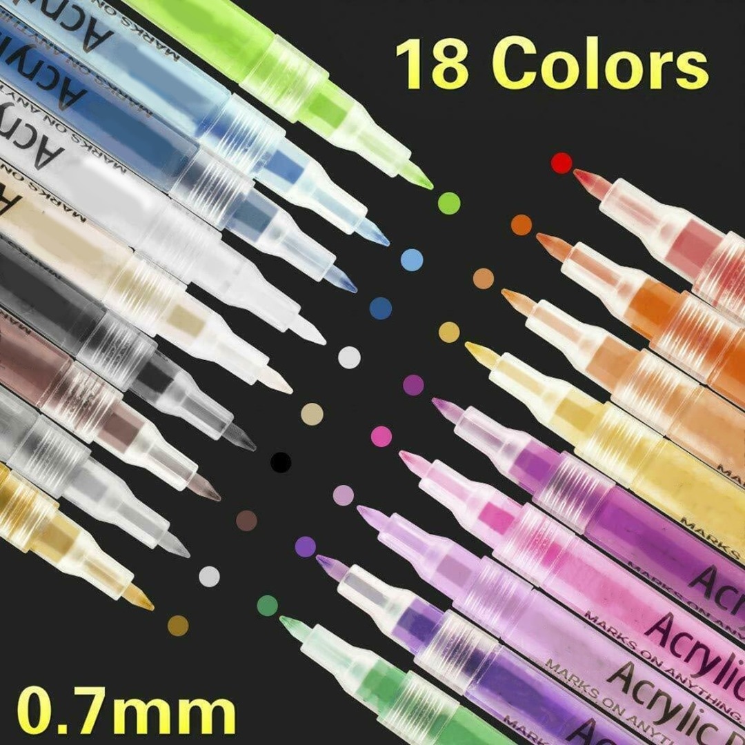 Painting Supplies Acrylic Paint Marker Pen 28 Colors/set Art Markers Wrote On Canvas Metal Ceramic Wood Plastic