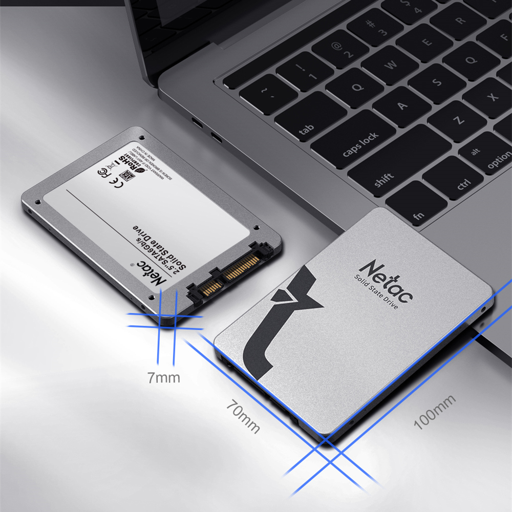 Netac Ssd 512Gb 2.5 Sata 480Gb Metalen Ssd Harde Schijf 1T 2T Sata3 Hdd Interne Pc solid State Drive Voor Desktop Laptop
