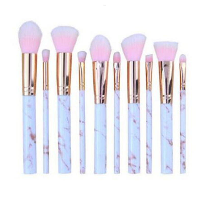 Brand Women Marbling Makeup set Soft Taklon Hair Makeup Artist Brush Tool Brush Kit