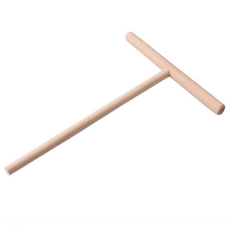 Doreenperles bricolage chinois en bois crêpière T forme crêpe pâte bois épandeur bâton oeuf gâteau grattoir cuisine outil de cuisson 1PC