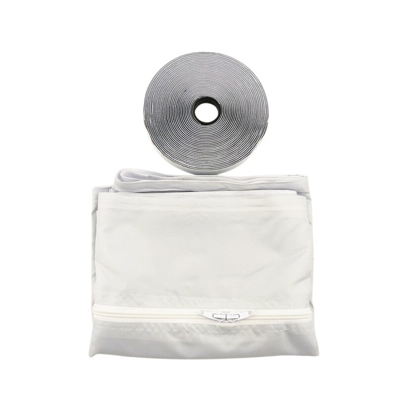 Door Window Portable Air Conditioning Lock Home Waterproof Air Lock Seal Suitable for Home Office Air Soft Cloth Sealing Baffle: Window 4m Silvery