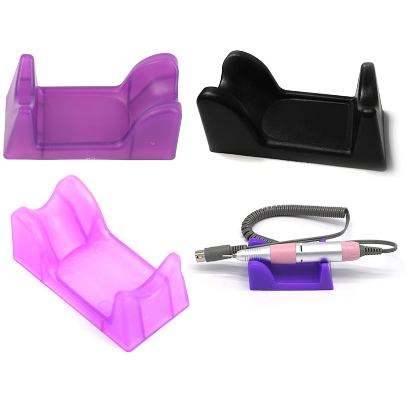 Paars Plastic Elektrische Nail Craft Boor File Bit Manicure Machine Pen Holder Stand Voor Nagels Art