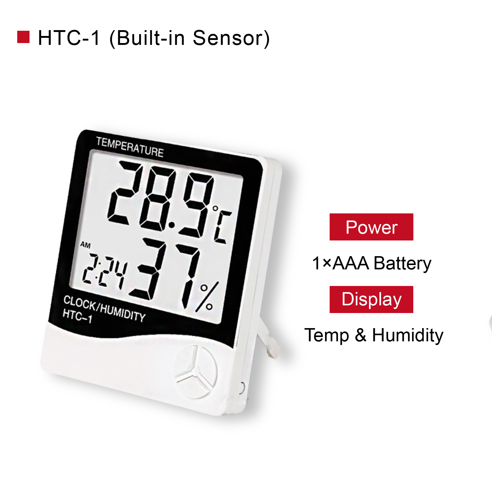 Hög precision htc -1 htc -2 termometer hygrometer med extern sond temperatur- och fuktighetsmätare för industriellt växthus: Guld-