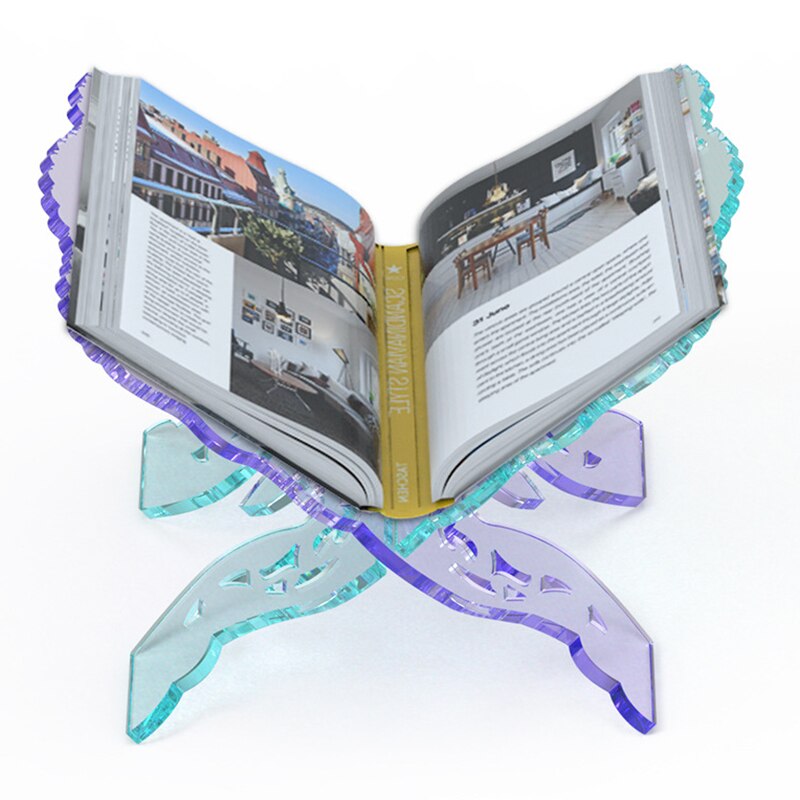 Epoxy Resin Mold Book Holder Silicone Mould DIY Folding Bookshelf Casting Molds Desk Decor Islamic Eid Reading Prayer Display