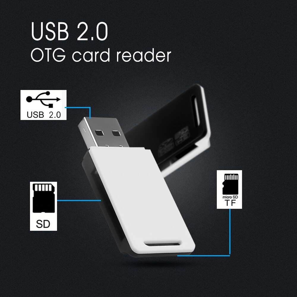 Kebidu USB 2.0 multi Smart Card Reader USB2.0 SD/Micro SD TF OTG Smart Memory Card Adapter for Laptop Card reader SD Card Reader