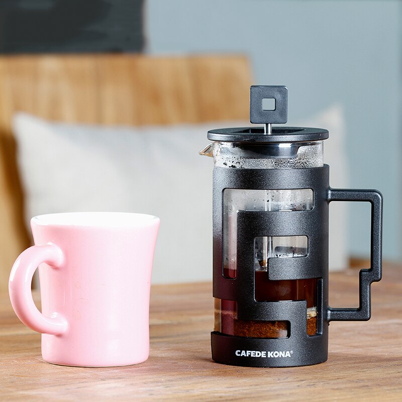 Koffiekan Franse Pers Koffiezetapparaat 350ML 800ML Percolators Koffiezetapparaat Koffie Pot Met Food Grade Glas muur Geven een Lepel