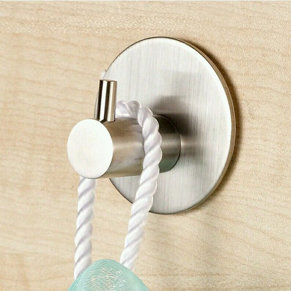 KES A7065 Bathroom Lavatory Self Adhesive Single Coat and Robe Hook, Brushed Stainless Steel