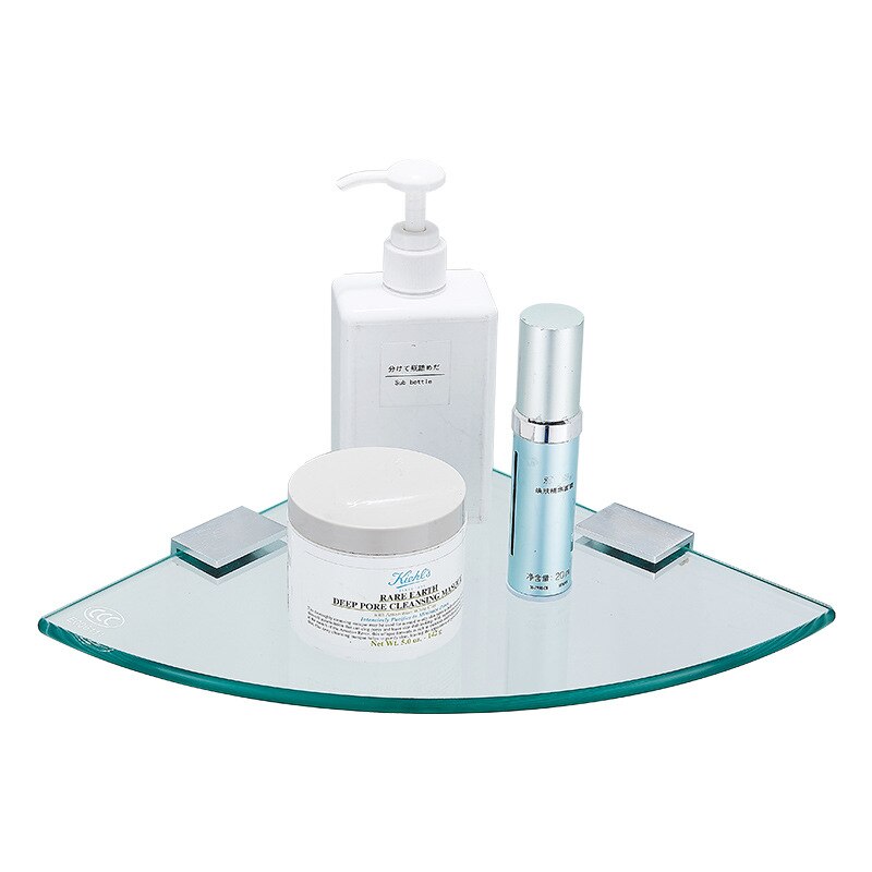 Bathroom glass shelf corner tripod bathroom corner shelf storage shelf kitchen shelf bedroom shelf