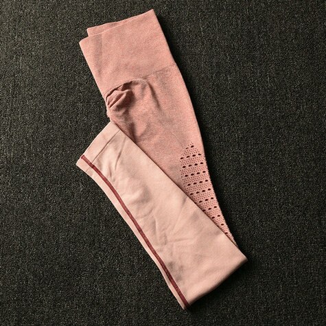 Ombre Seamless Leggings Women High Waist Booty Sport Leggings Tummy Control Yoga Pants Fitness Gym Leggings Athletic Tights: Pink / M