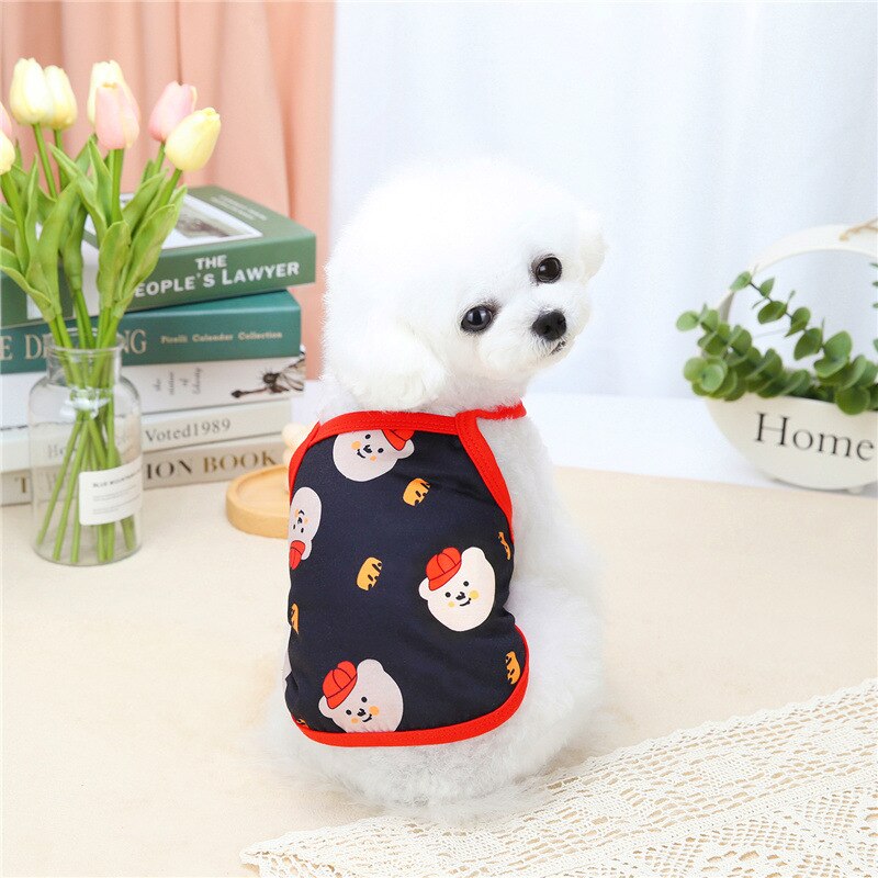 Thin Pet Dog Vest Summer Small Dogs Puppy Clothes Pugs Suspenders Vest Shirs Chihuahua Teddy Yorkshire Poodie Pomeranian Bichon