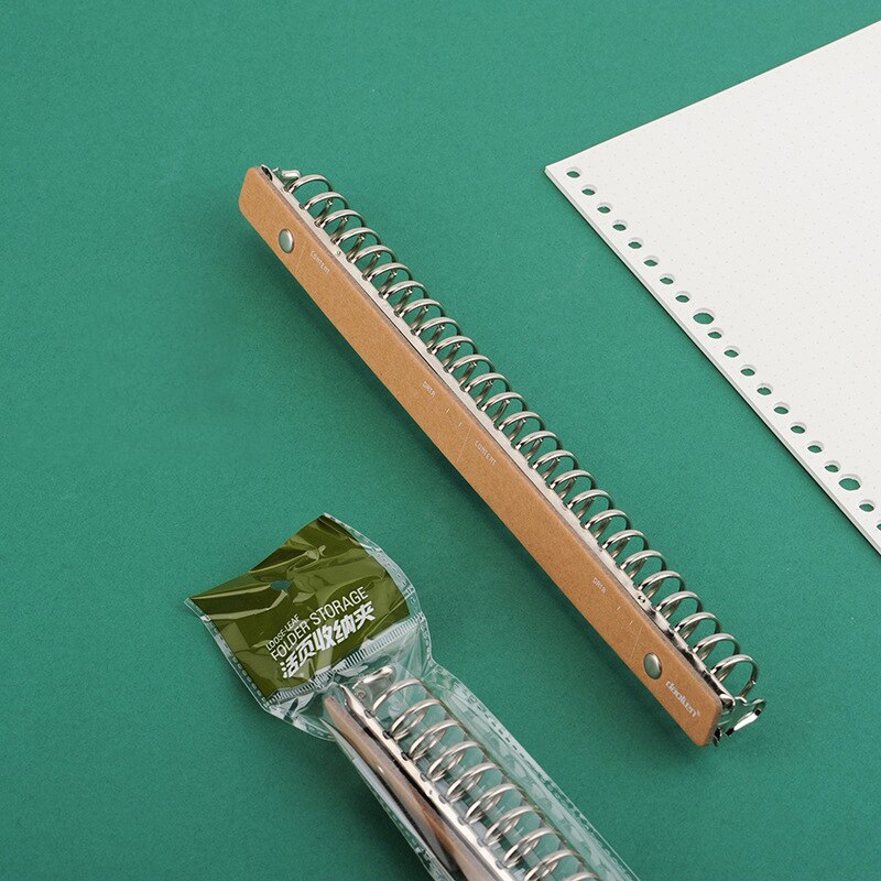 B5-26 Holes Metal Loose Leaf Book Binder Hinged Ring Binding Rings Desk Calendar Circle for 120 Pages Paper Storage Folder