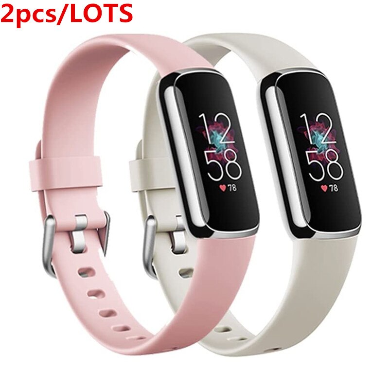 Bracelet de Luxe en Silicone souple pour Fitbit, accessoires pour montre connectée
