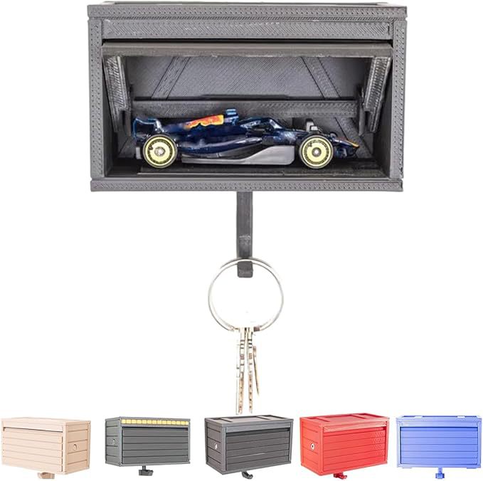 Schlüsselhalter für sterben Zauberstab, platzsparendes Schlüsselregal aus Holz, für Auto, Garage, Kleidung, Organizer, Haken mit Öffnungstür für Flur: Grün