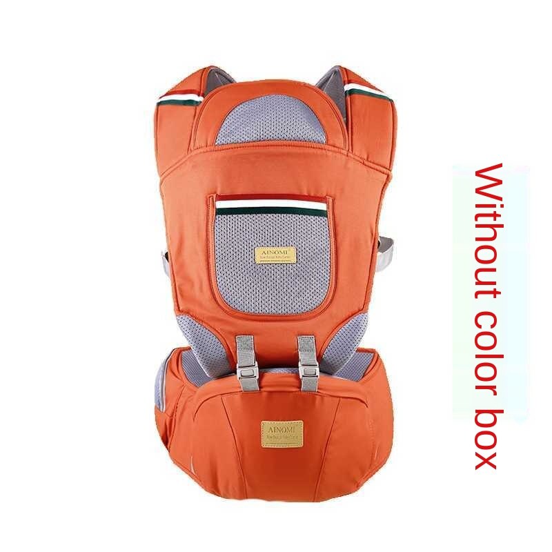 Porte-bébé multifonctionnel de luxe à la , casquette coupe-vent respirante, tabouret croisé à l'arrière pour bébé avec rangement: Q
