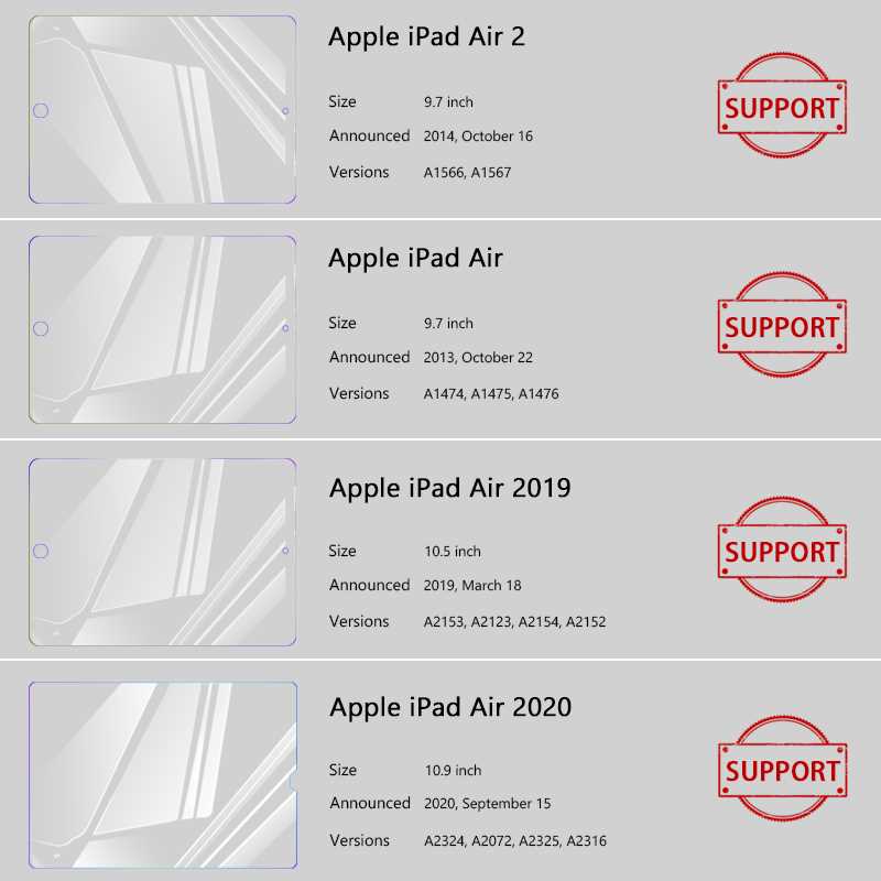 9D Tempered Glass For iPad Air 2 1 4 3 Screen Protector Film